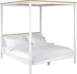 home24 Massives Himmelbett 180 x 200cm Massivholz