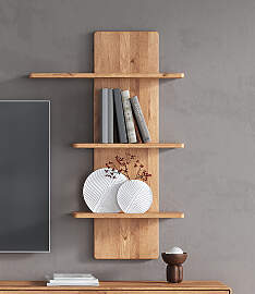home24 Massives Wandregal Massivholz Wildeiche,
