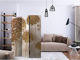 home24 Paravent Golden Garden Fleece Gold 135 x