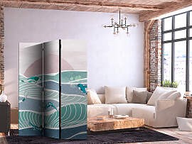 home24 Paravent Landscape With Fish 1-seitig