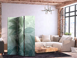 home24 Paravent Large Leaves in Green 1-seitig