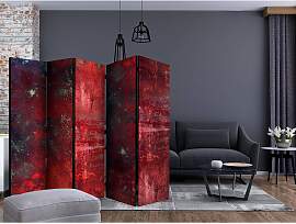home24 Paravent Red Concrete Fleece Rot 225 x 172
