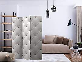 home24 Paravent White Elegance Fleece Weiß 135 x