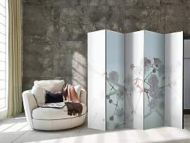 home24 Paravent White Flowers 1-seitig Vlies auf