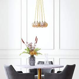 home24 Pendelleuchte 7-flammig 36 x 145 x 36cm