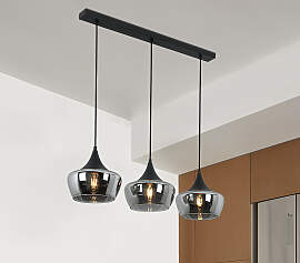 home24 Pendelleuchte Oli 22 x 120 x 82cm Schwarz 3 