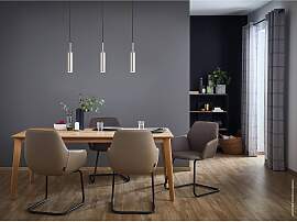 home24 Pendelleuchte Stina II 6 x 70cm Silber