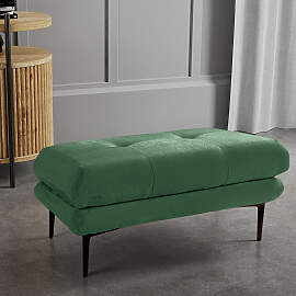 home24 Polsterhocker 80 x 45 x 80cm Grün Chenille 