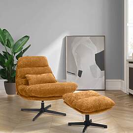 home24 Relaxsessel SKADO Gelb/Senfgelb Chenille