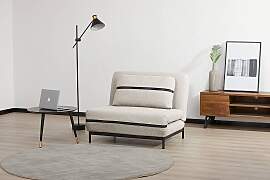 home24 Schlafsessel Barnland Grau/Hellgrau