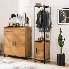 home24 Schuhkommode 110 x 120 x 37cm Braun/Akazie