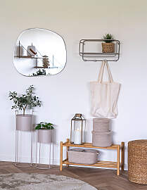 home24 Schuhregal Lengkeka 70 x 33 x 27cm Beige