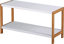 home24 Schuhregal Perzee 36cm Weiß/Weiß