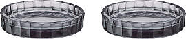 home24 Seifenschale 2er-Set Glas Grau/Grau Ø 11cm