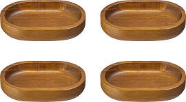 home24 Seifenschale 4er-Set Akazienholz