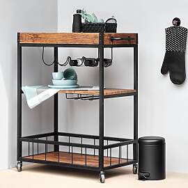 home24 Servierwagen Rustico 80 x 90 x 40cm Braun