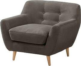 home24 Sessel Braun/Lehm Webstoff 92 x 77 x 80cm
