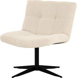 home24 Sessel Mandes Weiß Bouclé Stoff Nola 67 x 
