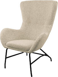 home24 Sessel UDOB Beige/Beige Webstoff Hevi 77 x