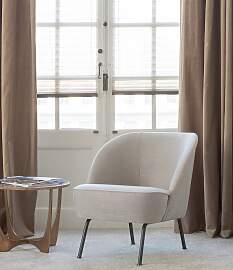 home24 Sessel Vogue Beige/Sand Bouclé 57 x 69 x