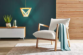 home24 Sessel YIRGA Beige Webstoff Meara 65 x 80 x 