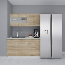 home24 Singleküche Esilo 140 cm 140 x 145 x 60cm
