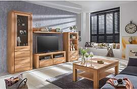 home24 Standvitrine 68 x 200 x 40cm Braun