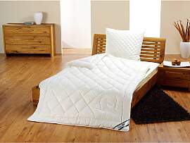 home24 Steppbett kbA Baumwolle 155 x 220 cm Weiß
