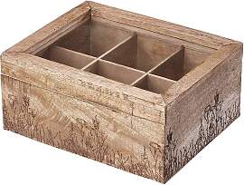 home24 Teebox 18 x 10 x 23cm Braun/Braun