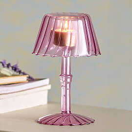 home24 Teelichthalter Cisco 18cm Mauve