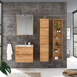 home24 Teilmassiver Hochschrank 30 x 150 x 35cm