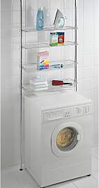 home24 Teleskopregal Ellera Stahl Silber 71 x 65 x 