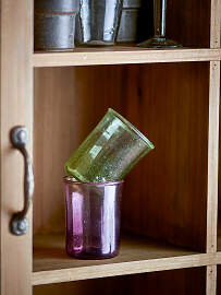 home24 Trinkglas-Set Sunil 2-teilig Ø 7cm Grün