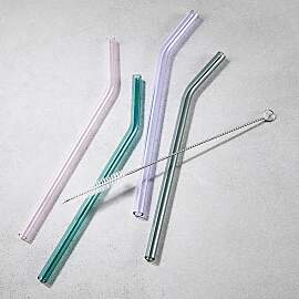 home24 Trinkhalm-Set Set 30-tlg. 8 x 2 x 25cm
