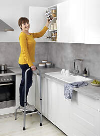 home24 Trittschemel mit Handgriff Secura Gestell: