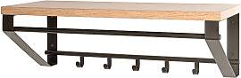 home24 Wandgarderobe Mundio 70 x 23 x 30cm Braun