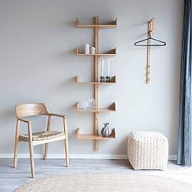 home24 Wandgarderobe Trento 3 x 82 x 30cm Braun