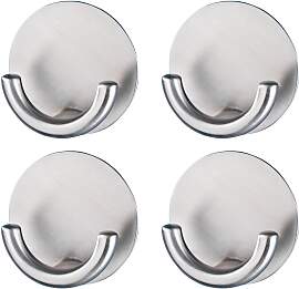 home24 Wandhaken Rondo 4er-Set Edelstahl rostfrei