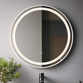 home24 Wandspiegel mit Beleuchtung Rivas Typ D Ø