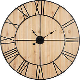home24 Wanduhr Blindman Eisen, pulverbeschichtet / 