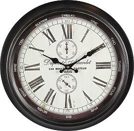 home24 Wanduhr Dupont Stahlblech, lackiert 40 x 40 