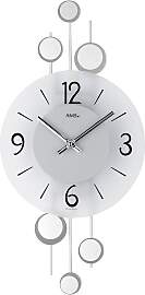 home24 Wanduhr Luki I Aluminium, gebürstet /