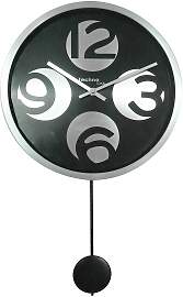 home24 Wanduhr WT 1030 Metallgehäuse Ø 30cm Grau