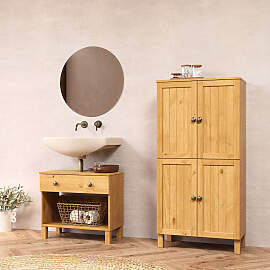 home24 Waschbeckenunterschrank Schublade 62 x 55 x 
