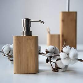 home24 WC-Garnitur Bambus Braun Ø 10cm