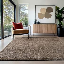 HomebyHome Baumwolle Chenille Teppich Braun