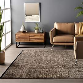 HomebyHome Baumwolle Chenille Teppich Braun