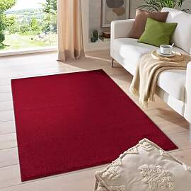 HomebyHome Kurzflor Läufer 60 x 100 cm Rot -