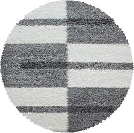 HomebyHome Teppich Rund Shaggy 120 cm Rund -