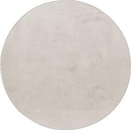 HomebyHome Teppich Wohnzimmer 200 cm Rund Beige